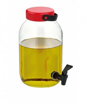 5 l glass dispenser with...